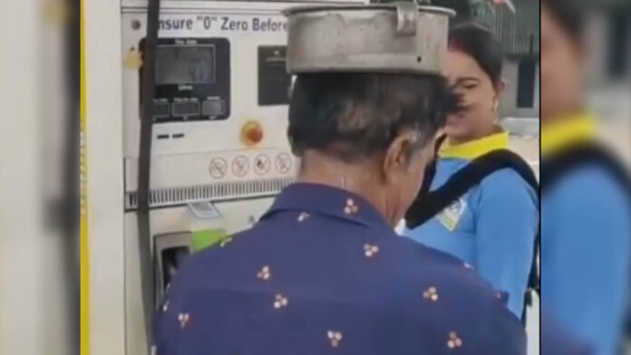 Helmet | హెల్మెట్​ బదులు పాల క్యాన్​ మూత.. పెట్రోల్​ బంకు​ సీజ్​..!