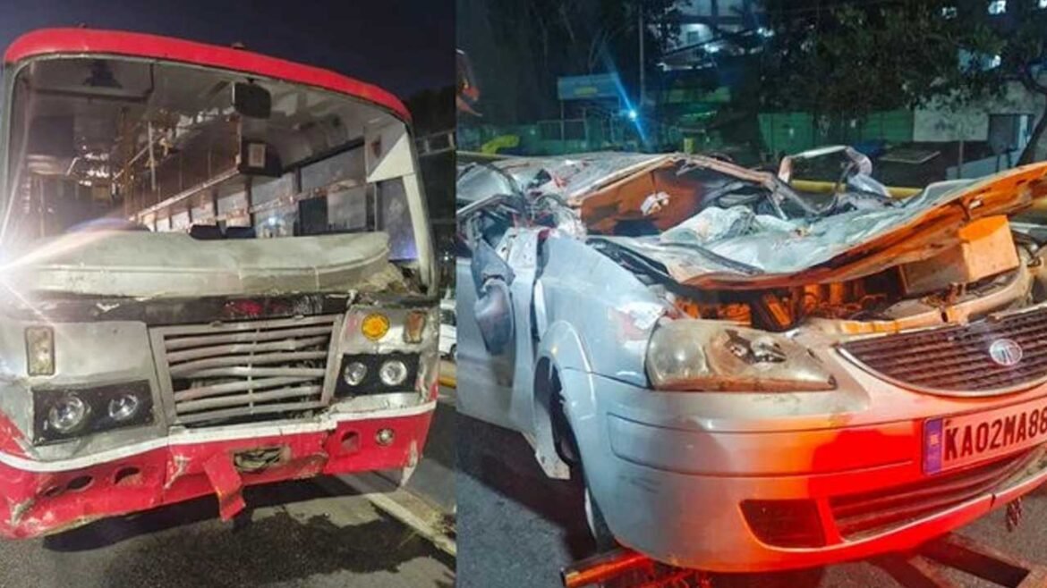 Bengaluru Car Bus Accident